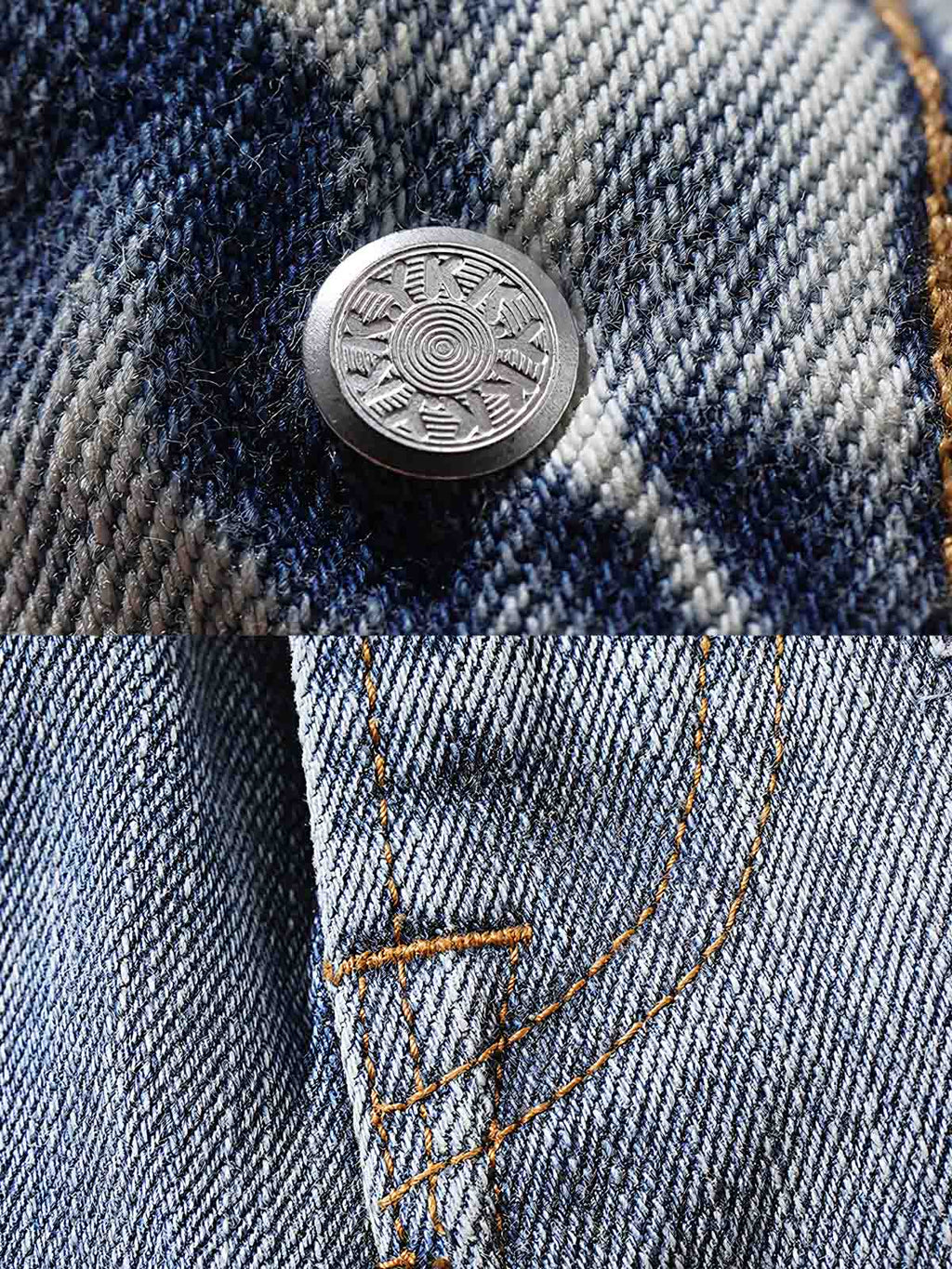 アオイリペアデニムジーンズ