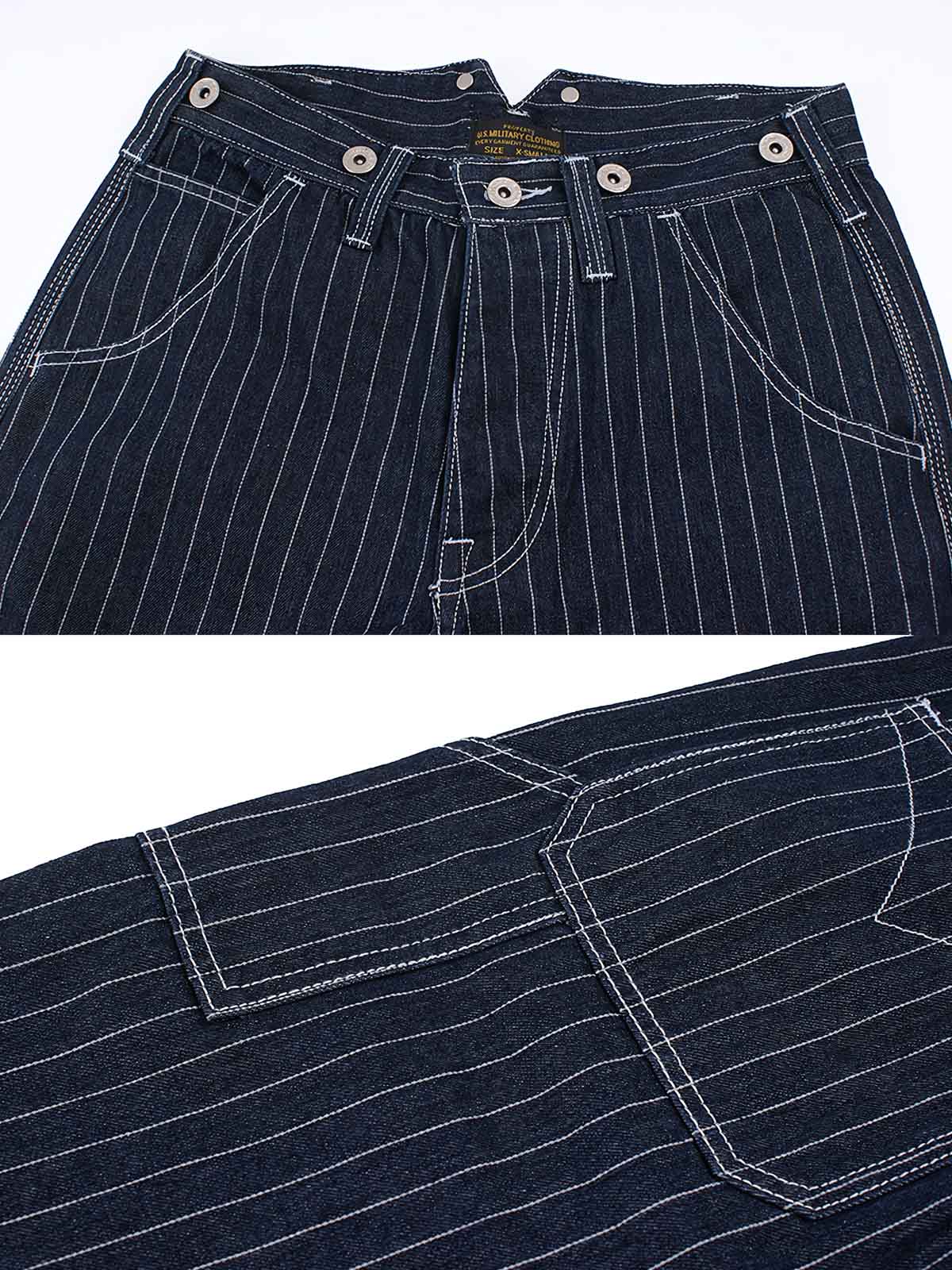 ハルピンストライプデニムパンツ