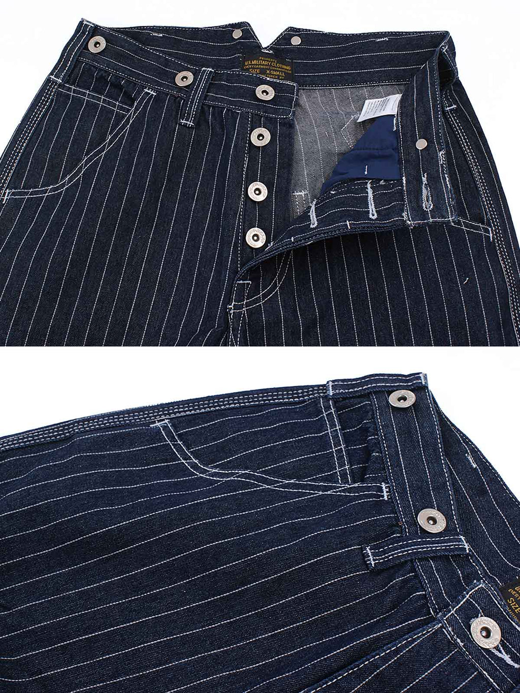 ハルピンストライプデニムパンツ