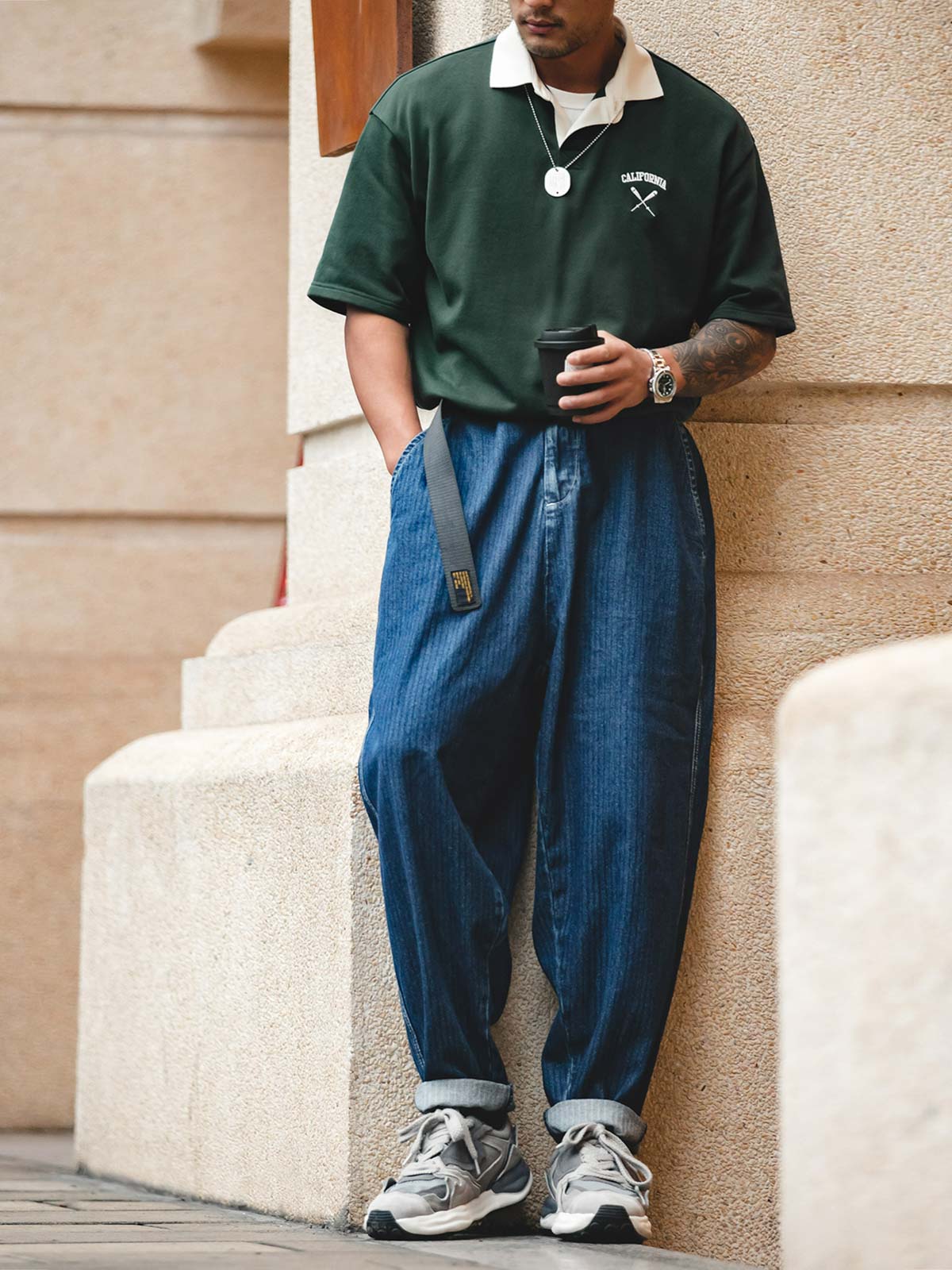 グリーンラガーシャツ｜カリフォルニアプリントデザイン