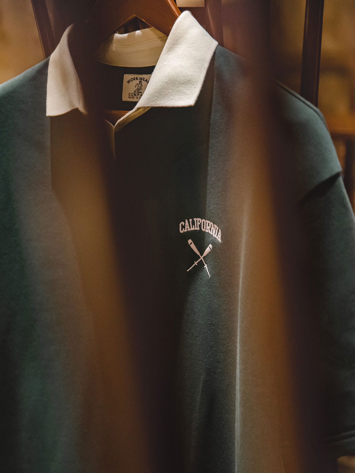 グリーンラガーシャツ｜カリフォルニアプリントデザイン