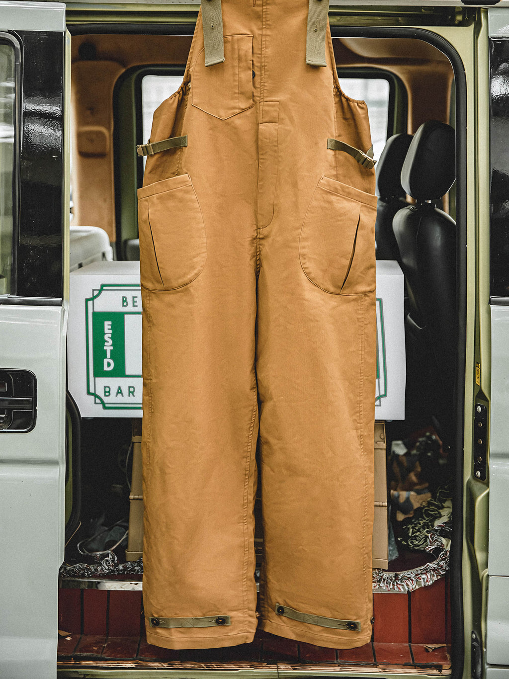 タケ ベージュ ワークオーバーオール