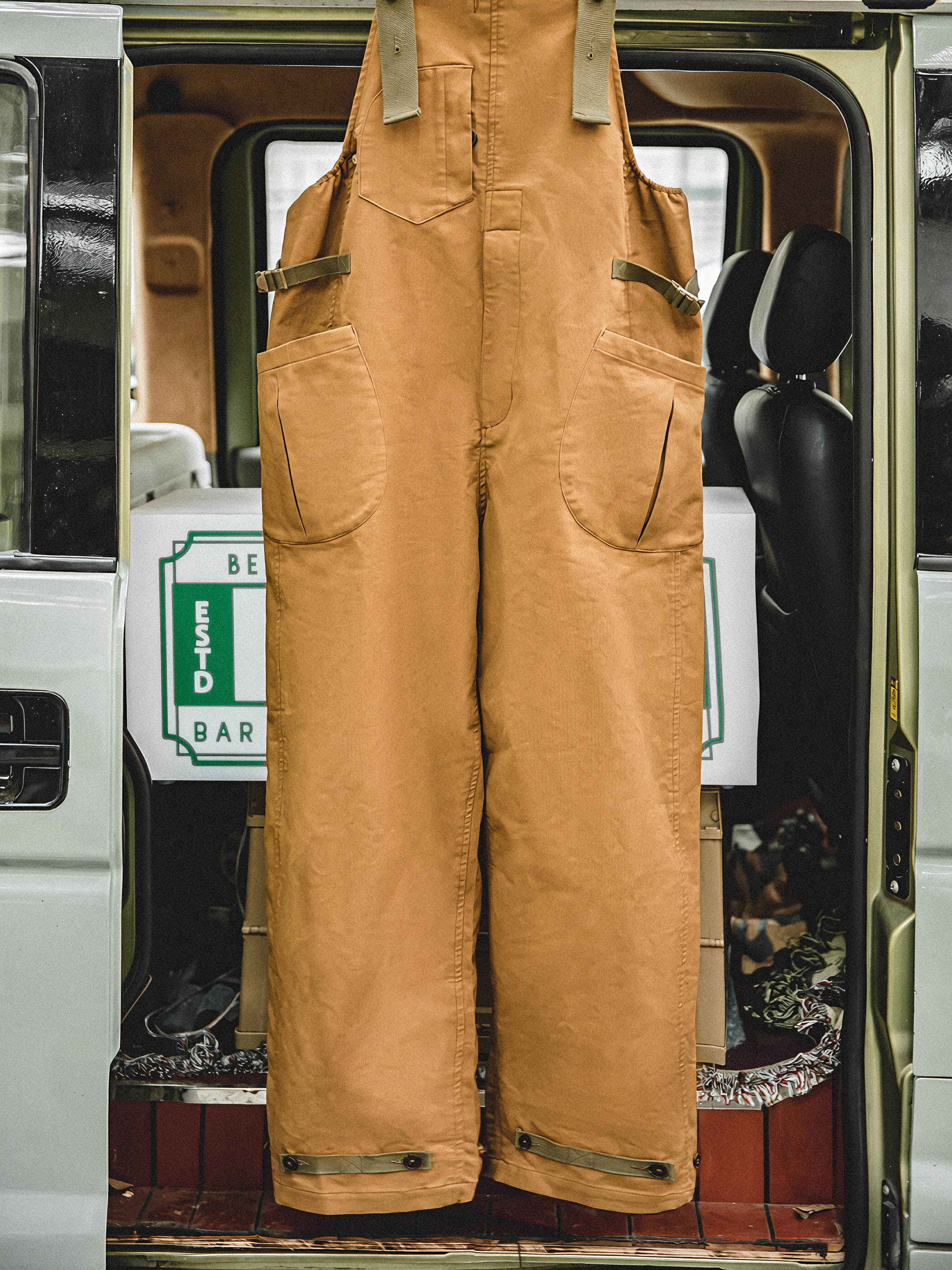 タケ ベージュ ワークオーバーオール