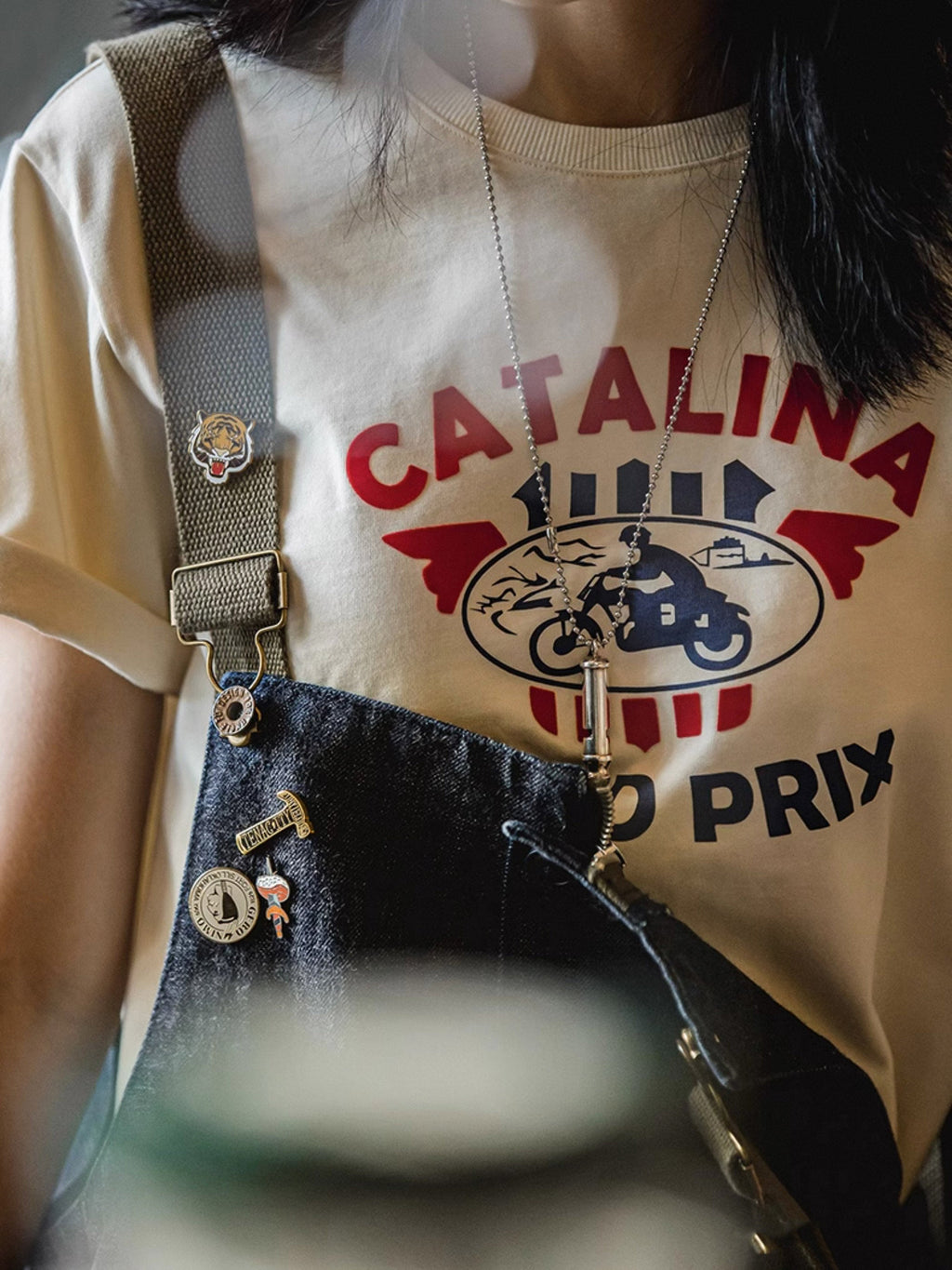 カイ インディゴ セルビッジ デニムオーバーオール