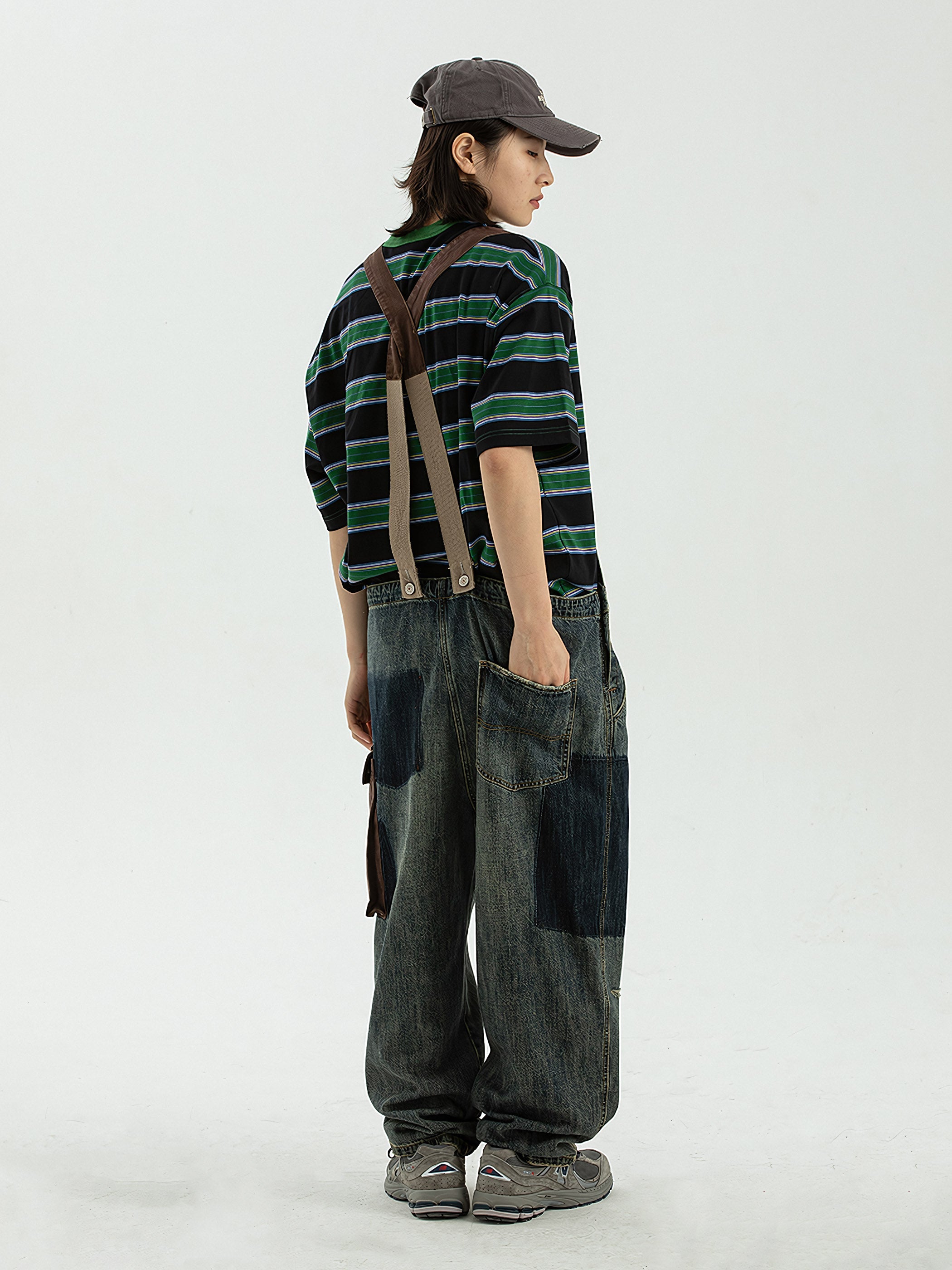 ダイチ インディゴ ダメージデニム オーバーオール