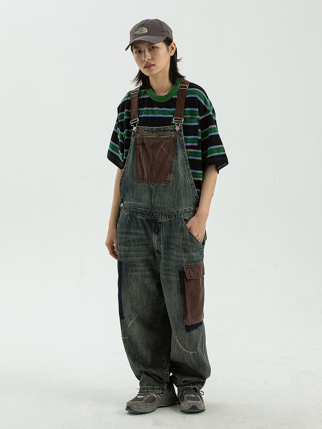ダイチ インディゴ ダメージデニム オーバーオール