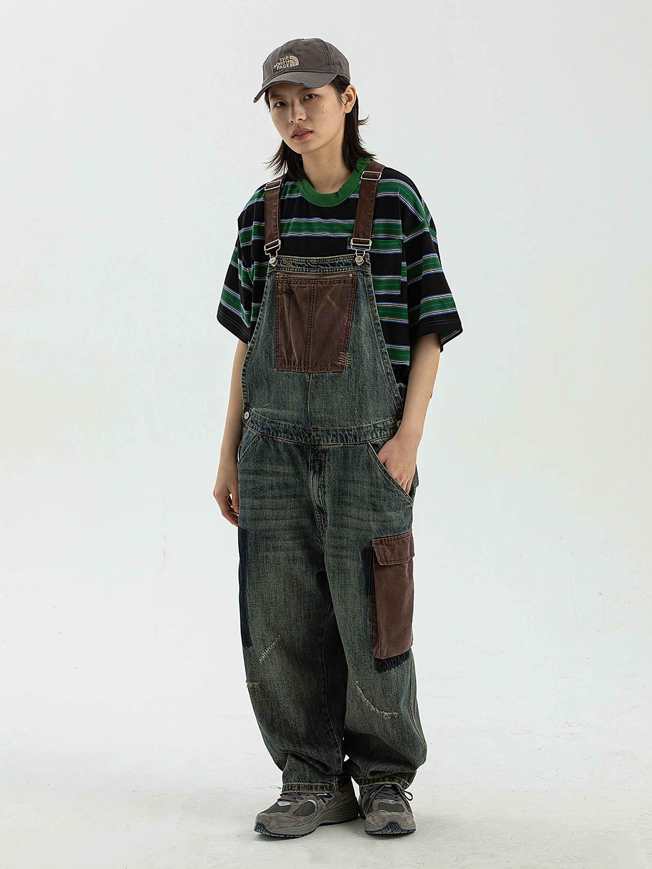 ダイチ インディゴ ダメージデニム オーバーオール