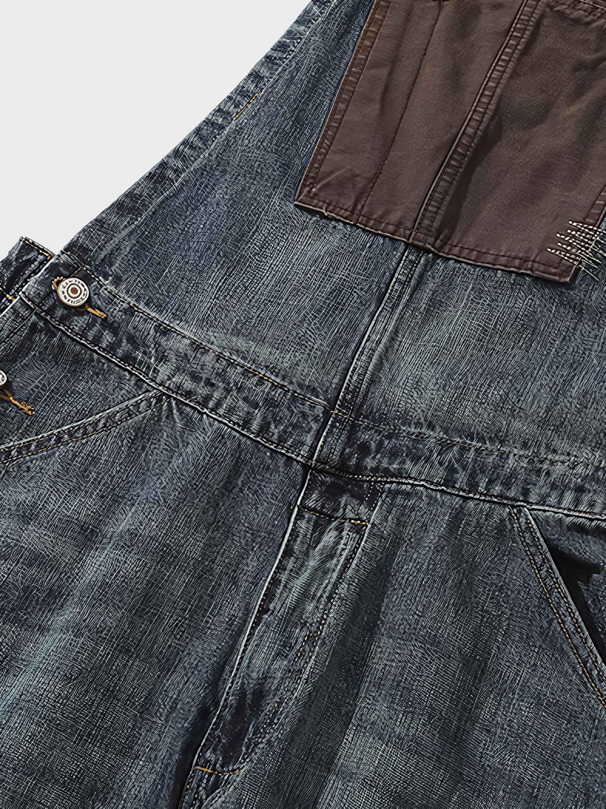 ダイチ インディゴ ダメージデニム オーバーオール