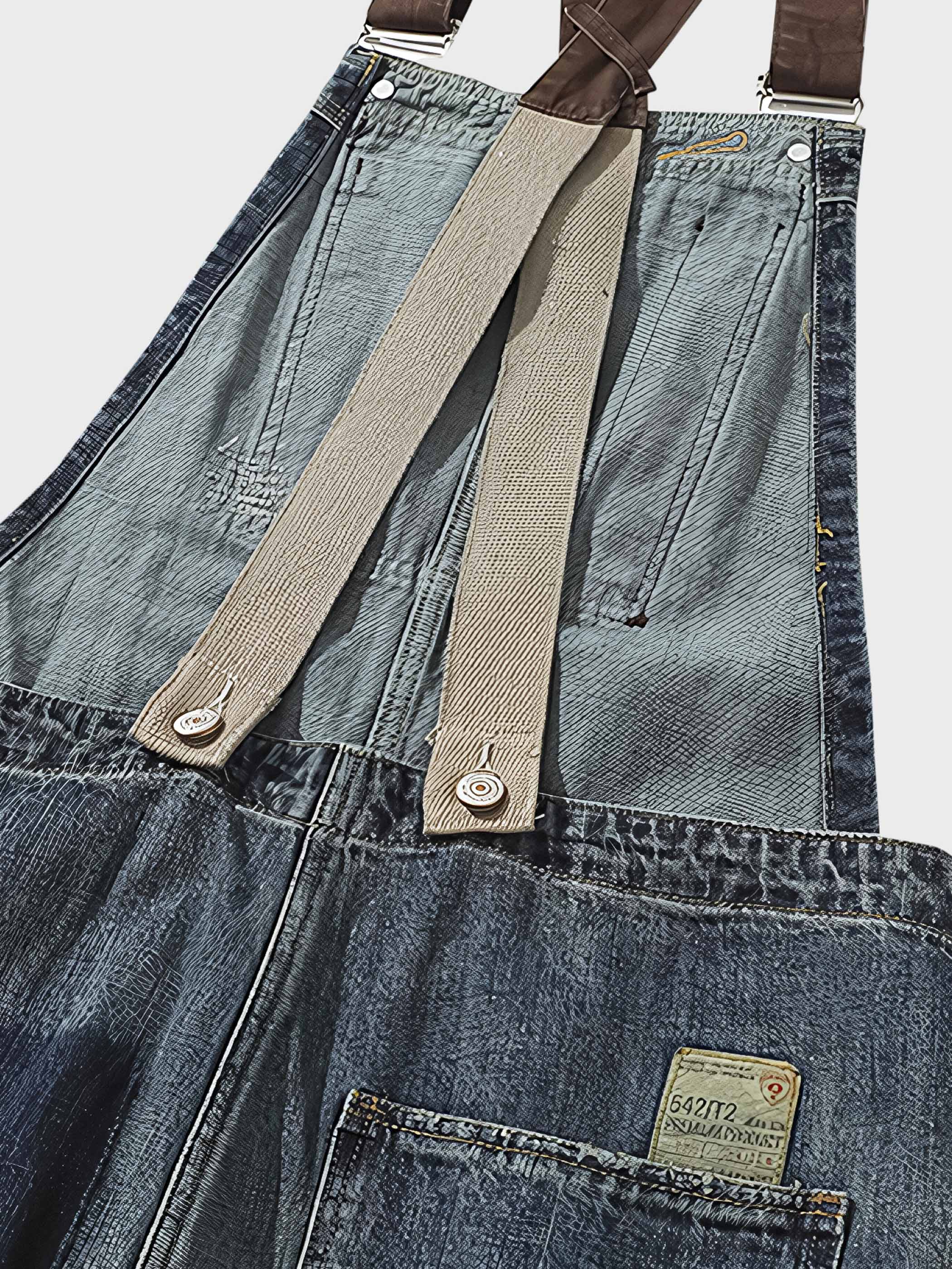 ダイチ インディゴ ダメージデニム オーバーオール