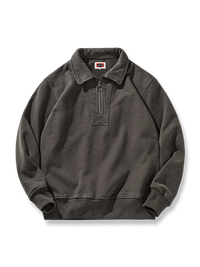 アレン ハーフジップカラースウェットシャツ