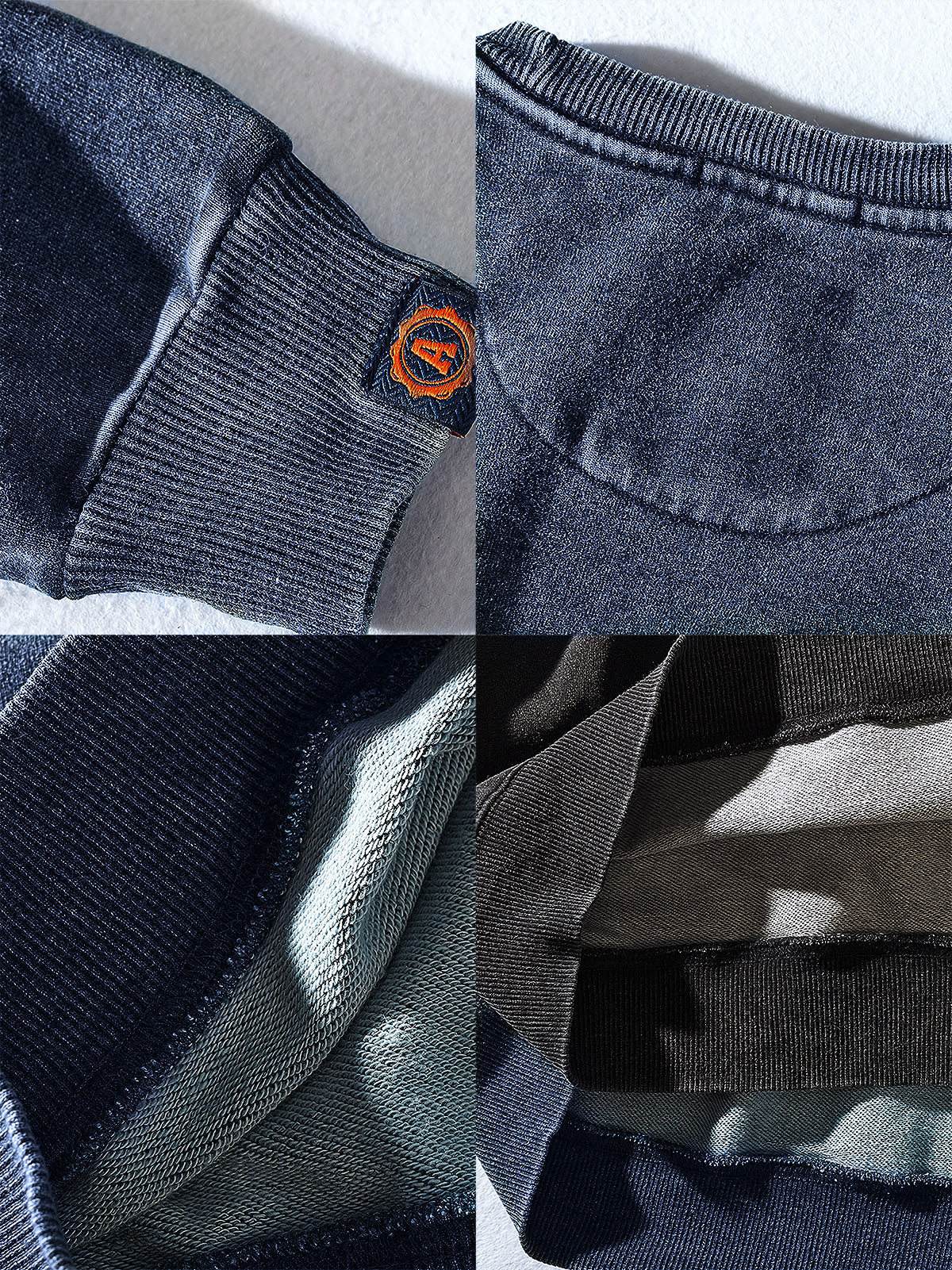 レン ヴィンテージウォッシュクルーネックスウェットシャツ