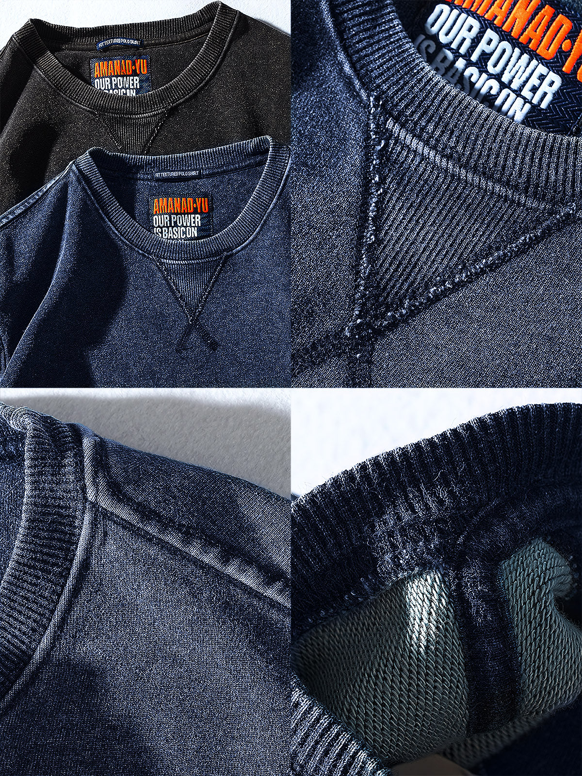 レン ヴィンテージウォッシュクルーネックスウェットシャツ