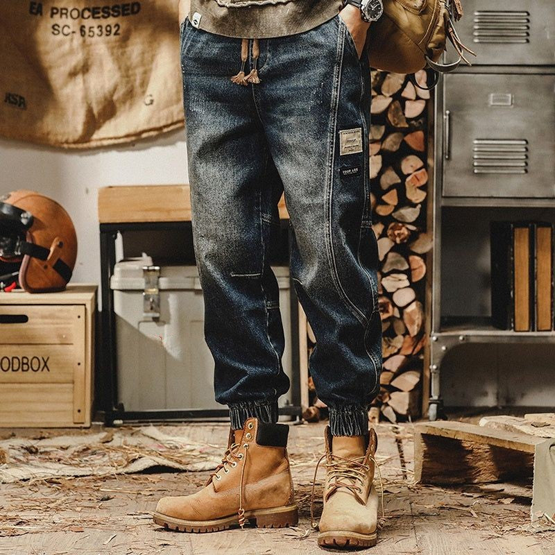 ユウマ インディゴ デニムジョガーパンツ