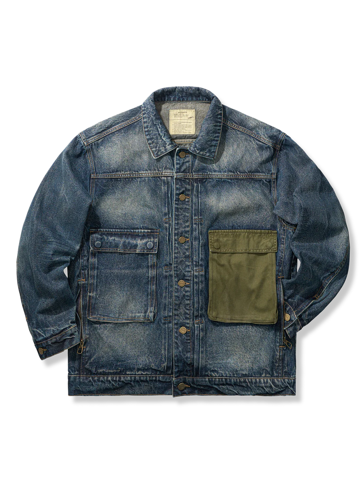 ブルーリクミリタリーデニムジャケット