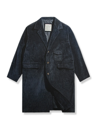 ネイビーハルバートコーデュロイコート