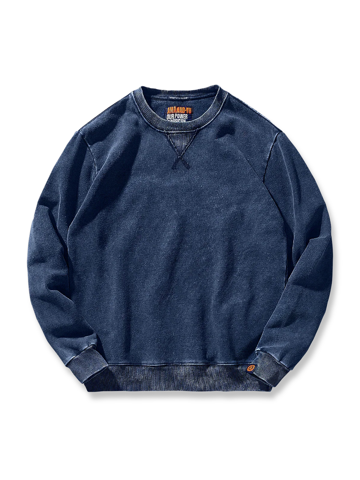 レン ヴィンテージウォッシュクルーネックスウェットシャツ