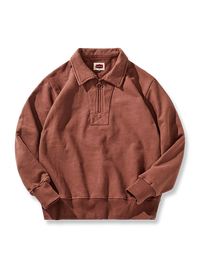 アレン ハーフジップカラースウェットシャツ