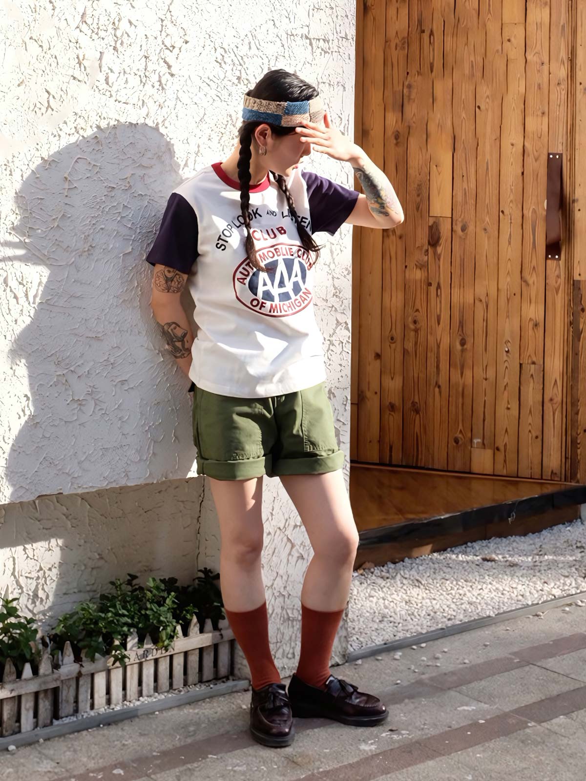 ヴィンテージ風ラグランTシャツ