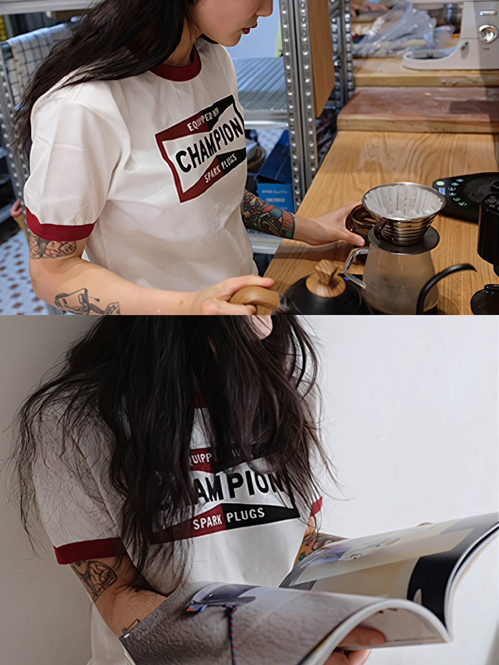 ヴィンテージ風ラグランTシャツ