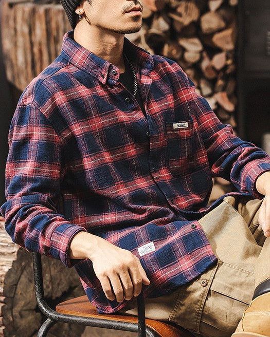 チェックフランネルシャツ