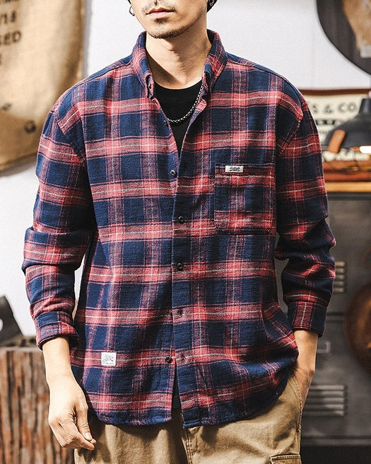 チェックフランネルシャツ