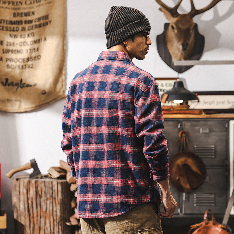 チェックフランネルシャツ