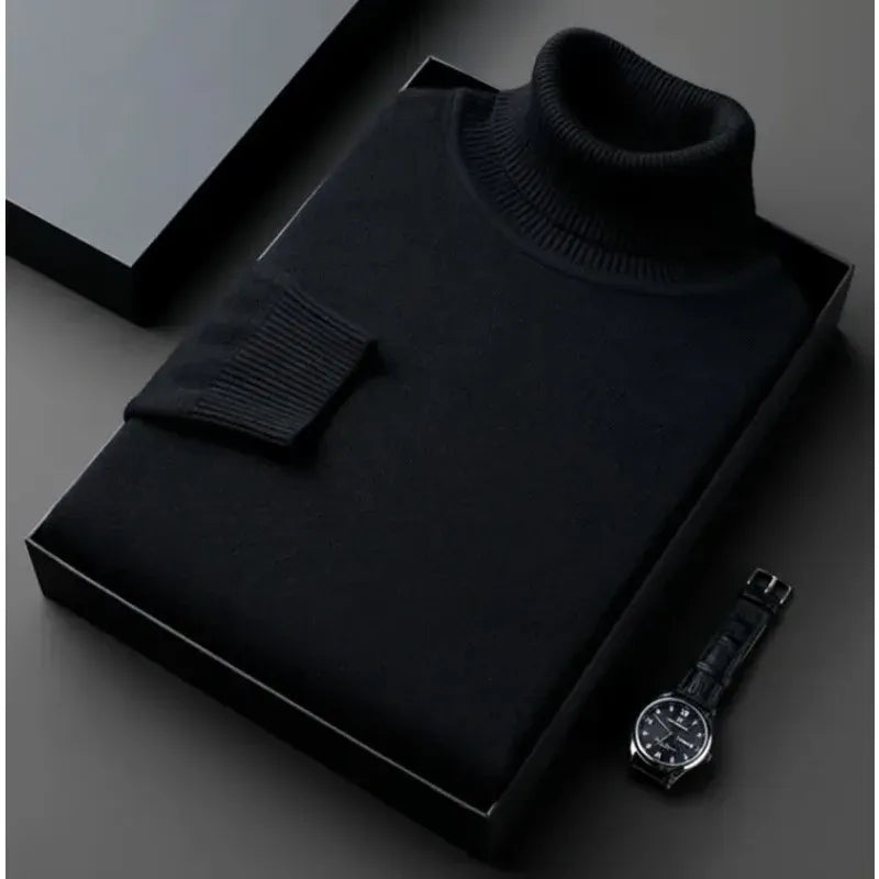 アツシ プレミアム タートルネック セーター