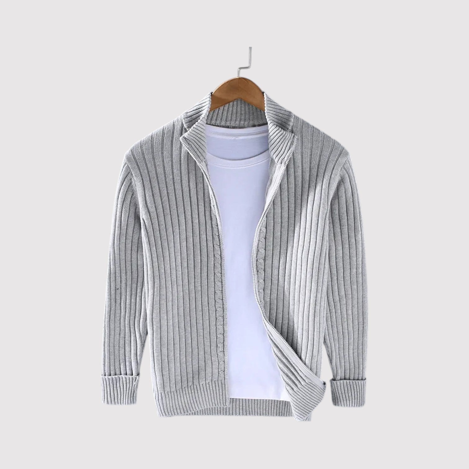 ユウト リブニット カーディガン