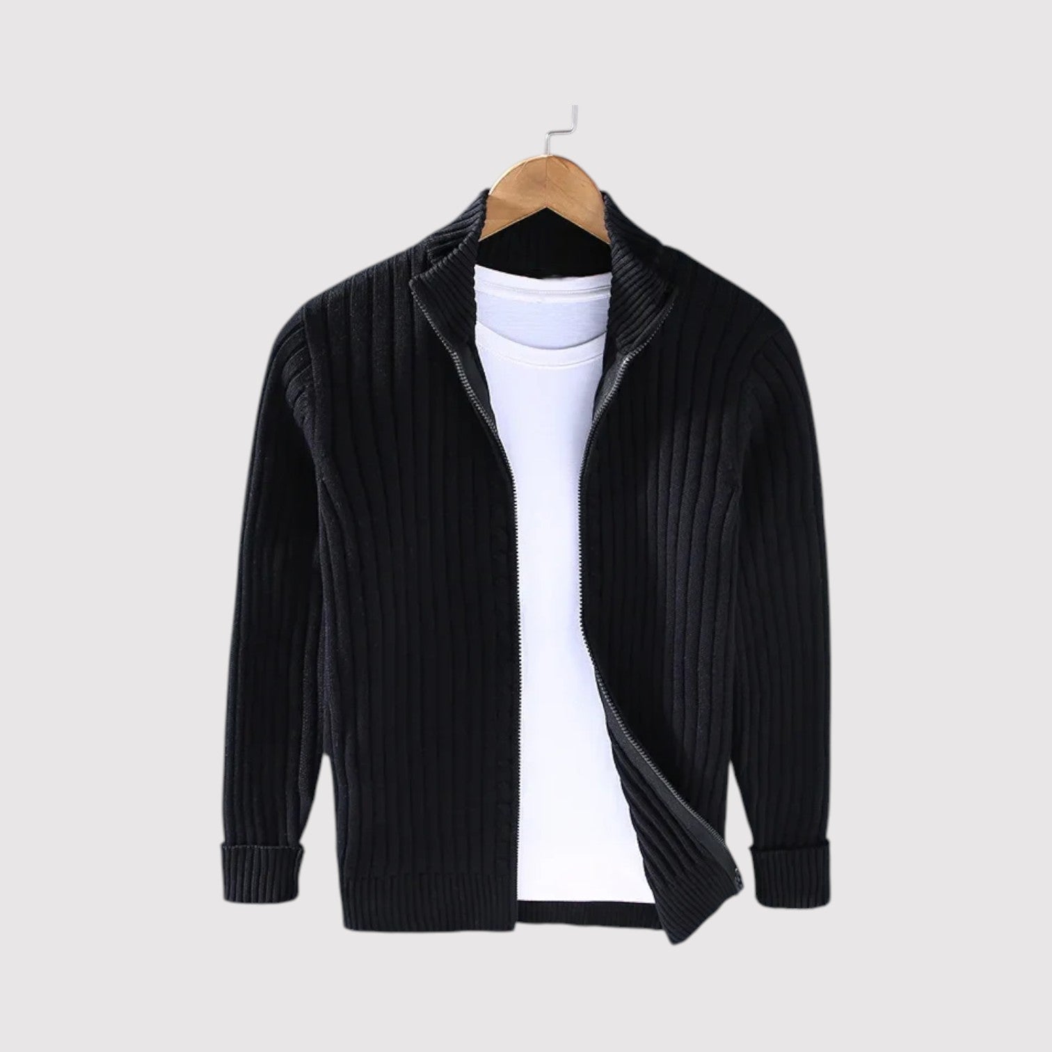 ユウト リブニット カーディガン