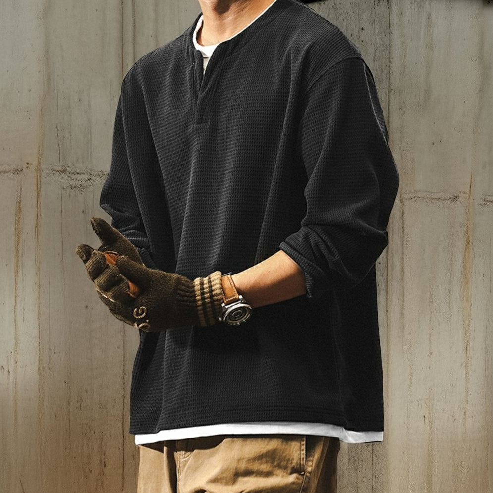 ワッフルロングスリーブシャツ