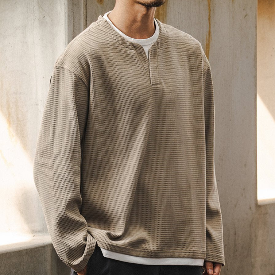 ワッフルロングスリーブシャツ