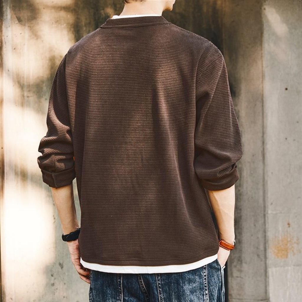 ワッフルロングスリーブシャツ