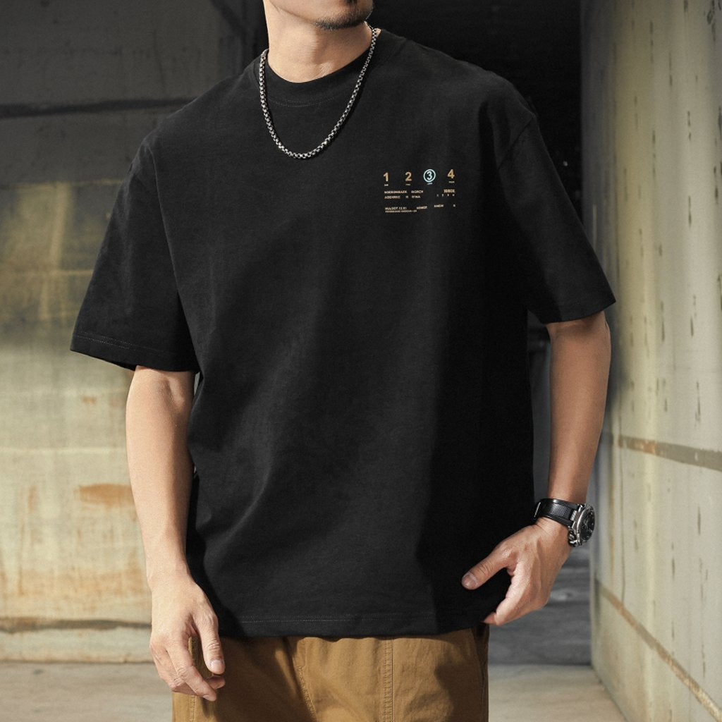 ナンバーアートバックプリントTシャツ