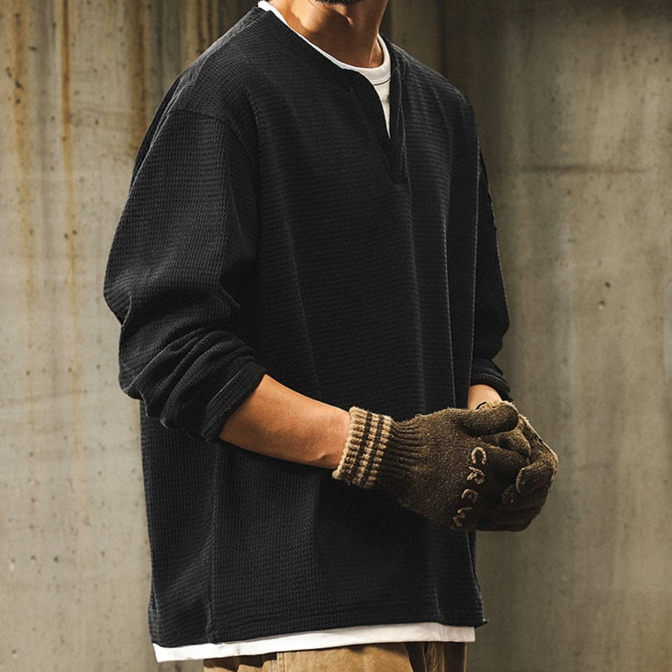 ワッフルロングスリーブシャツ