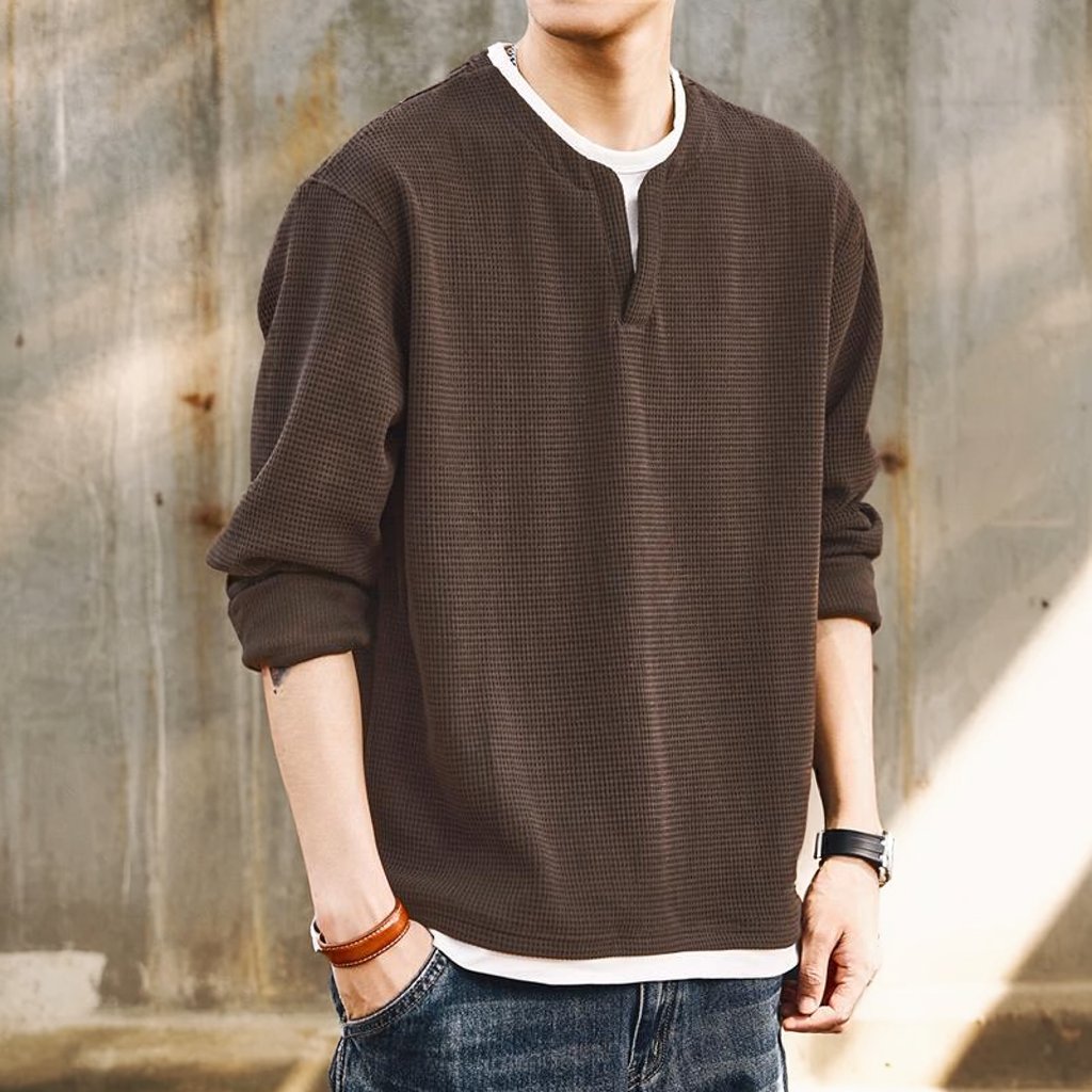 ワッフルロングスリーブシャツ