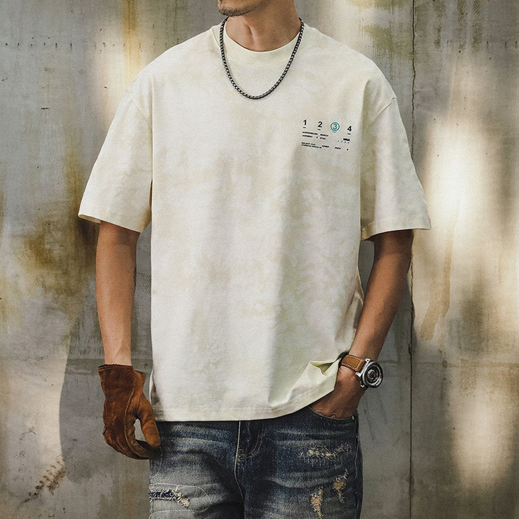 ナンバーアートバックプリントTシャツ