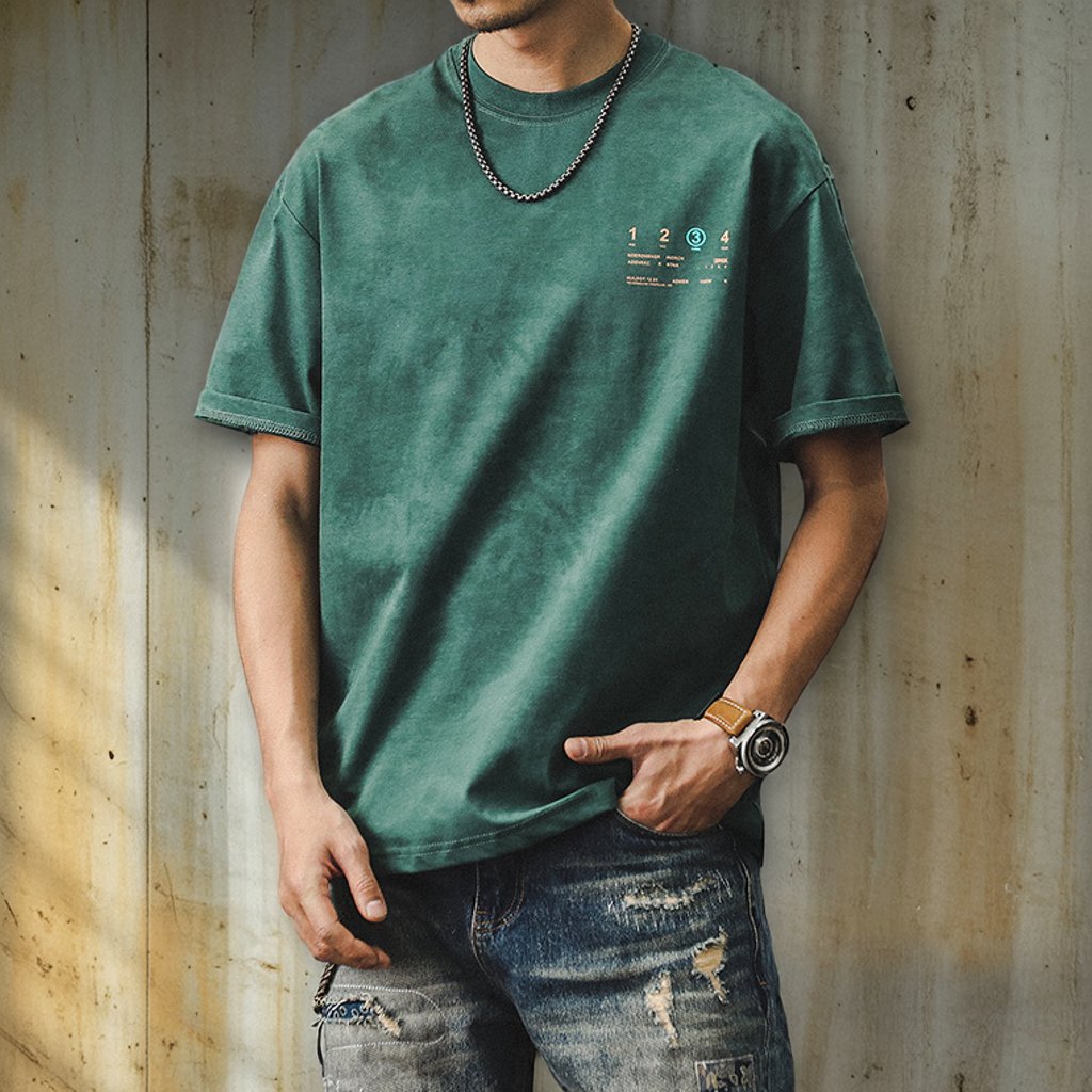 ナンバーアートバックプリントTシャツ