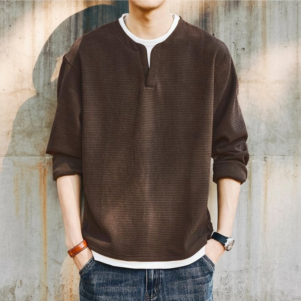 ワッフルロングスリーブシャツ