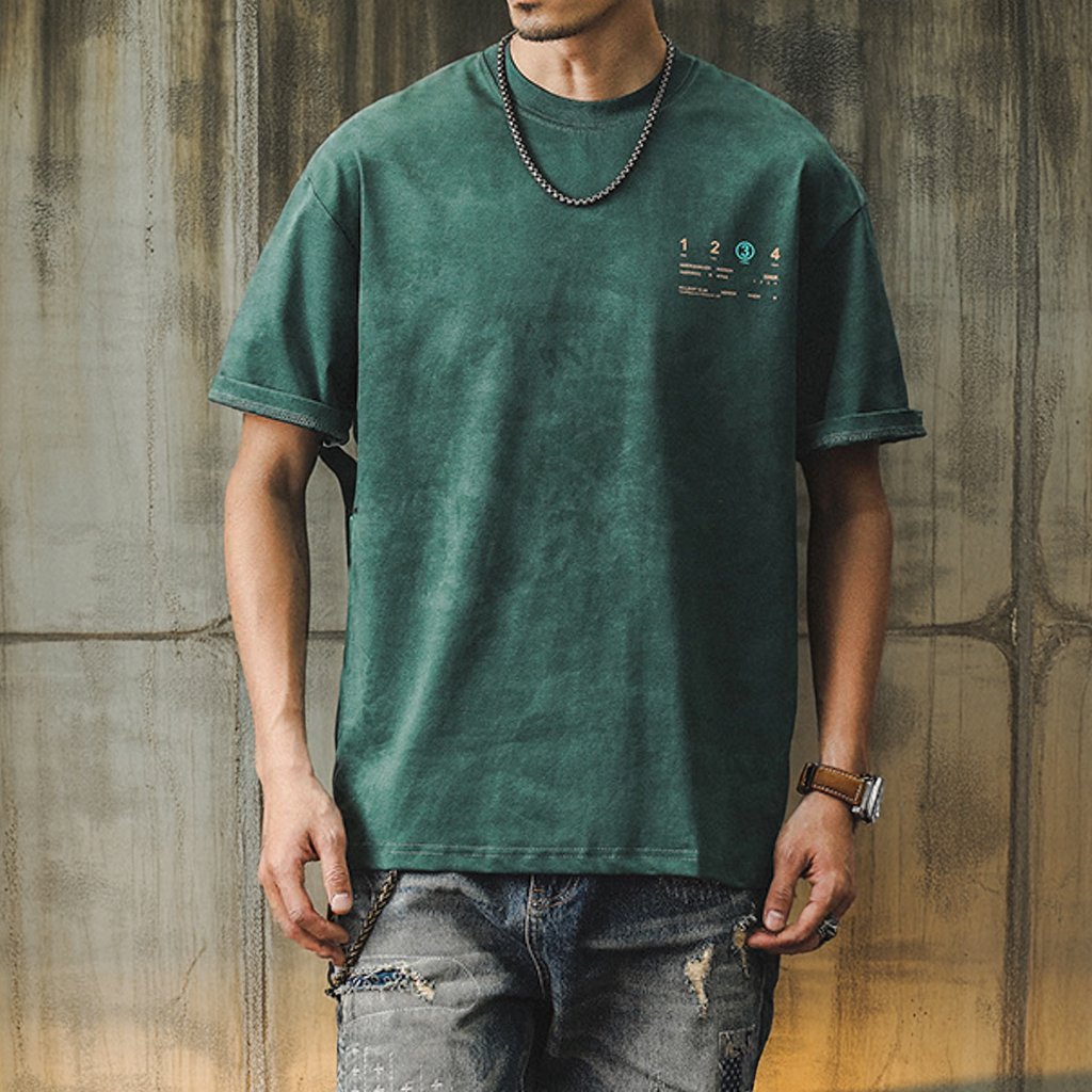 ナンバーアートバックプリントTシャツ