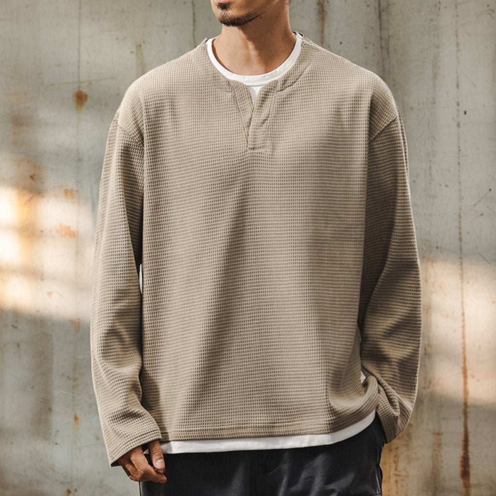 ワッフルロングスリーブシャツ