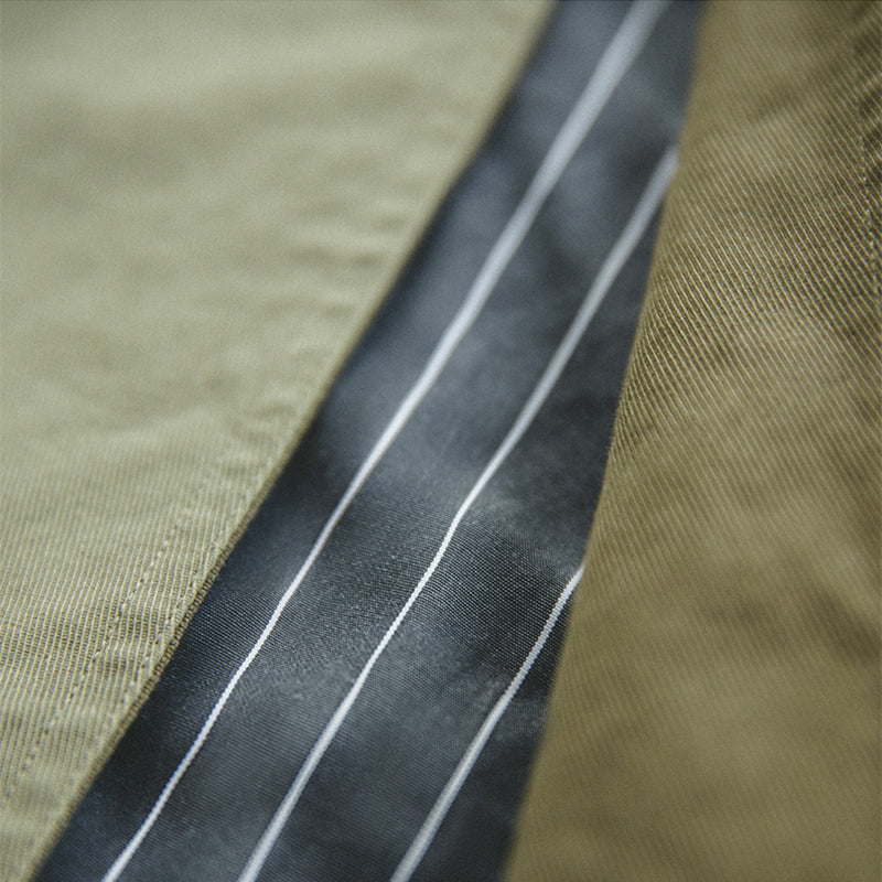 オリーブ シン コットンステンカラーコート