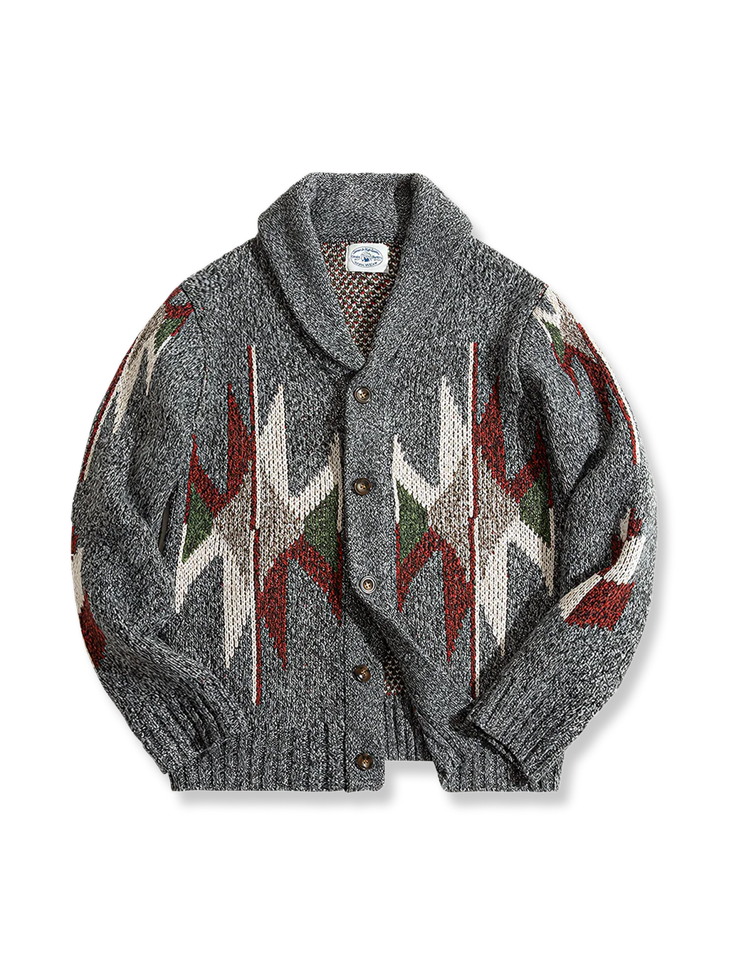 アーロン ネイティブ パターン ショールカーディガン