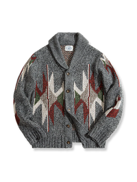 アーロン ネイティブ パターン ショールカーディガン