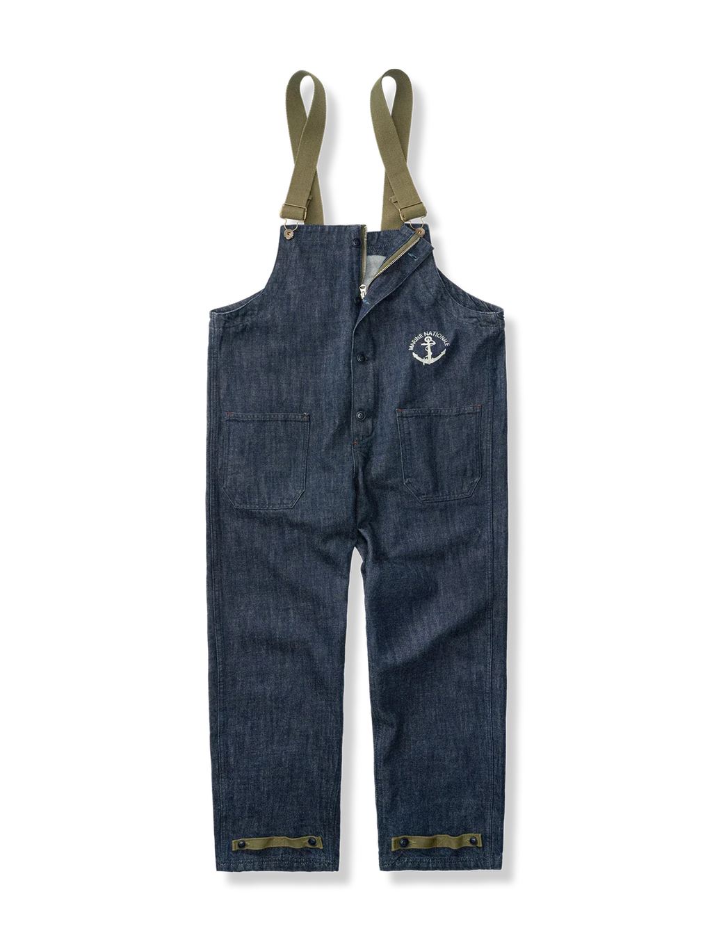 カイ インディゴ セルビッジ デニムオーバーオール