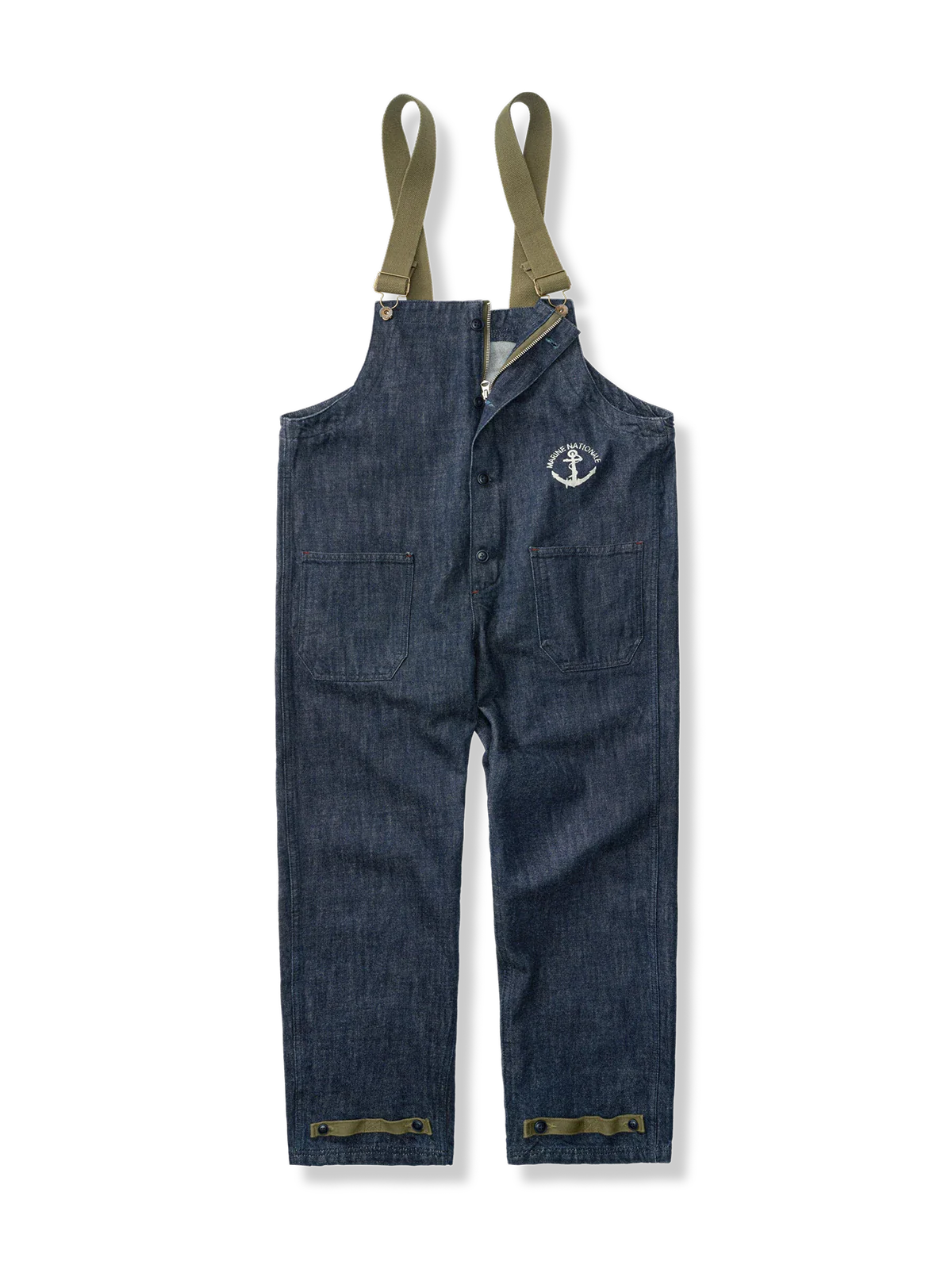 カイ インディゴ セルビッジ デニムオーバーオール
