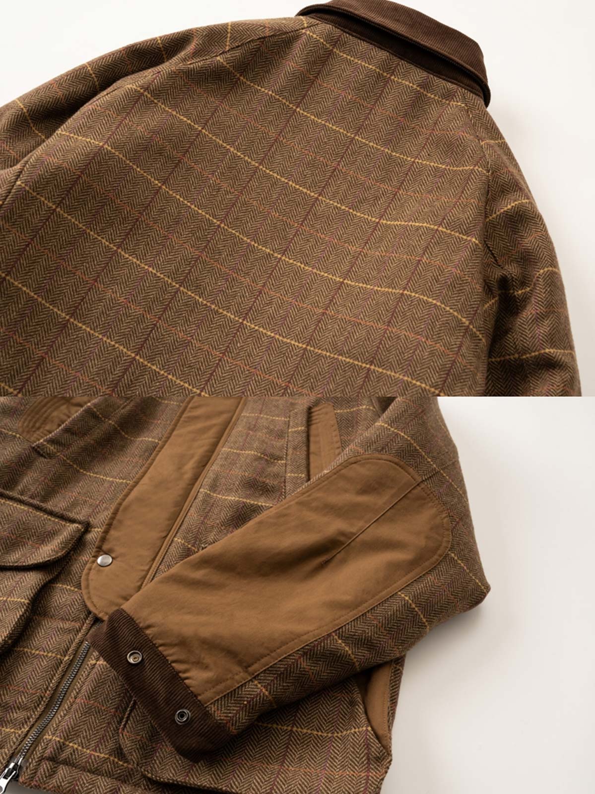 ブラウンセイジチェックジャケット