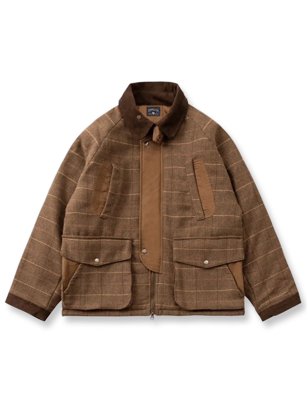 ブラウンセイジチェックジャケット
