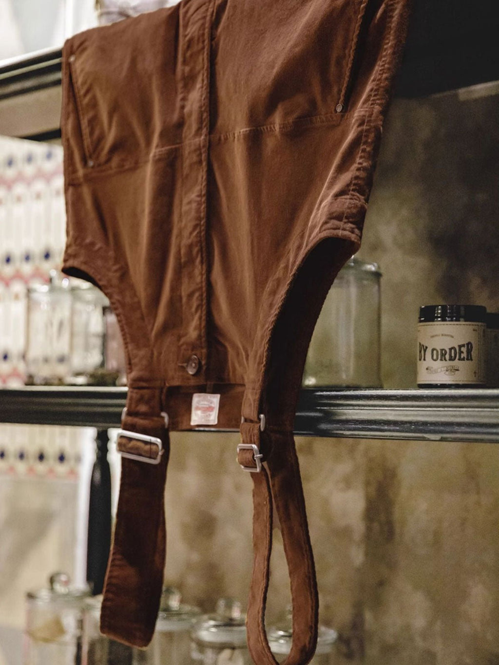 ハル ブラウン コーデュロイ オーバーオール