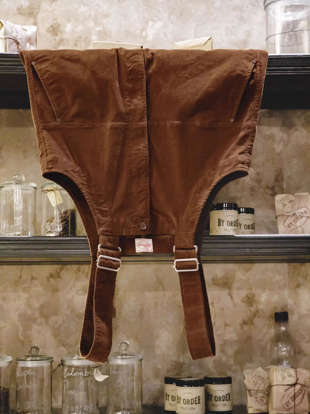 ハル ブラウン コーデュロイ オーバーオール