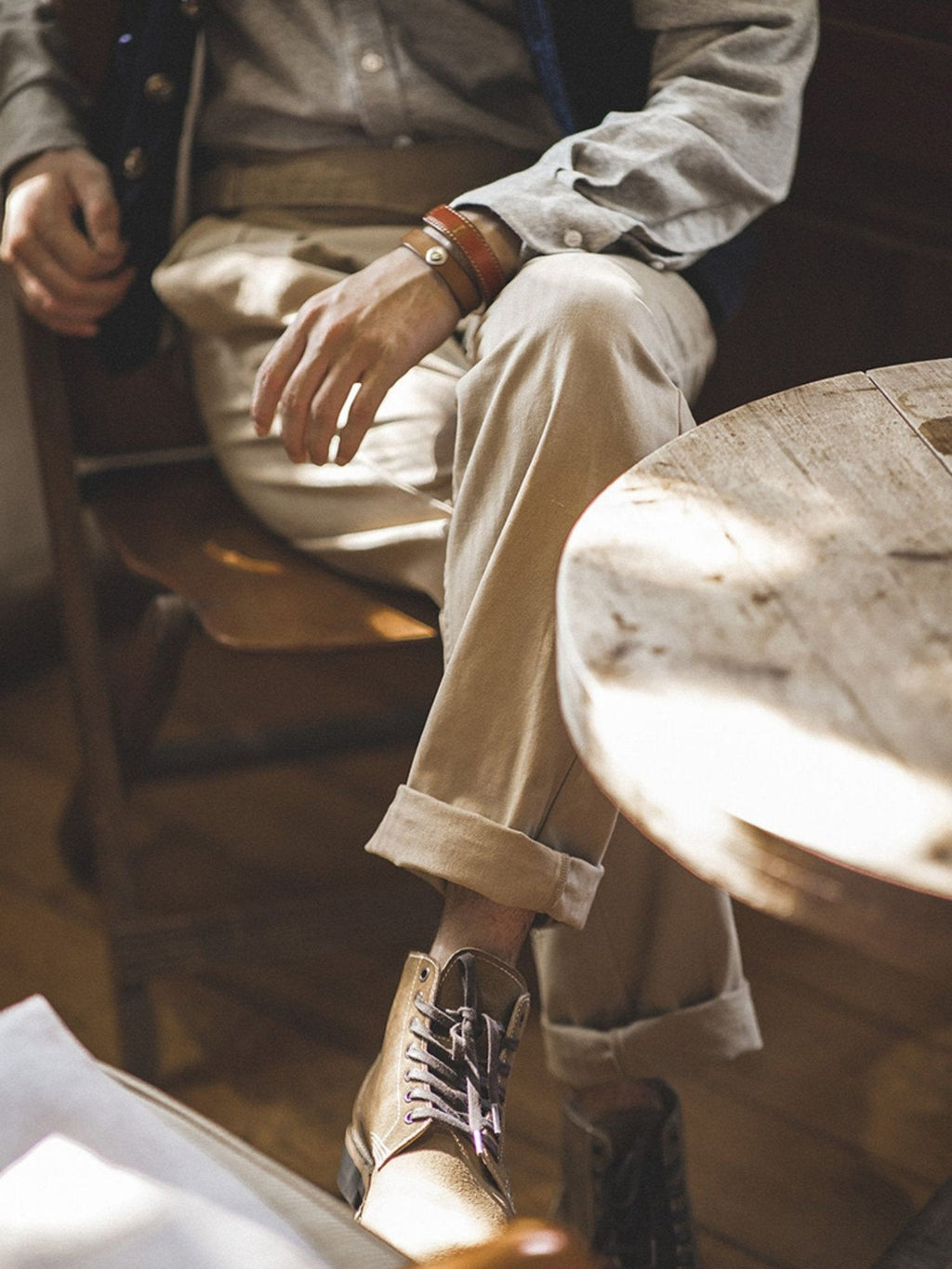 レン ワイドテーパード カーゴパンツ